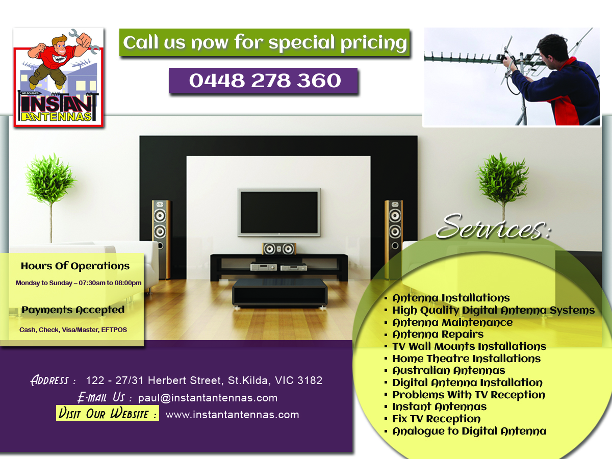 Melbourne's Instant Antennas | High Quality Digital Antenna Systems in St. Kilda