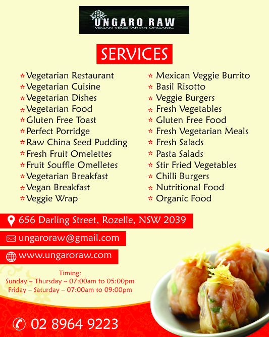 Ungaro Raw | Fresh Vegetarian Meals in Balmain