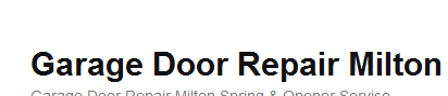 Garage Door Repair Milton