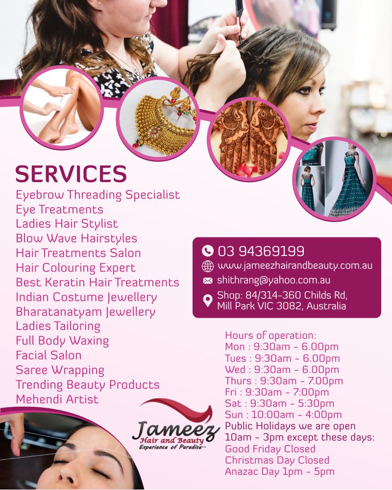 Jameez Eyebrows Threading | Mehendi artist Mill park