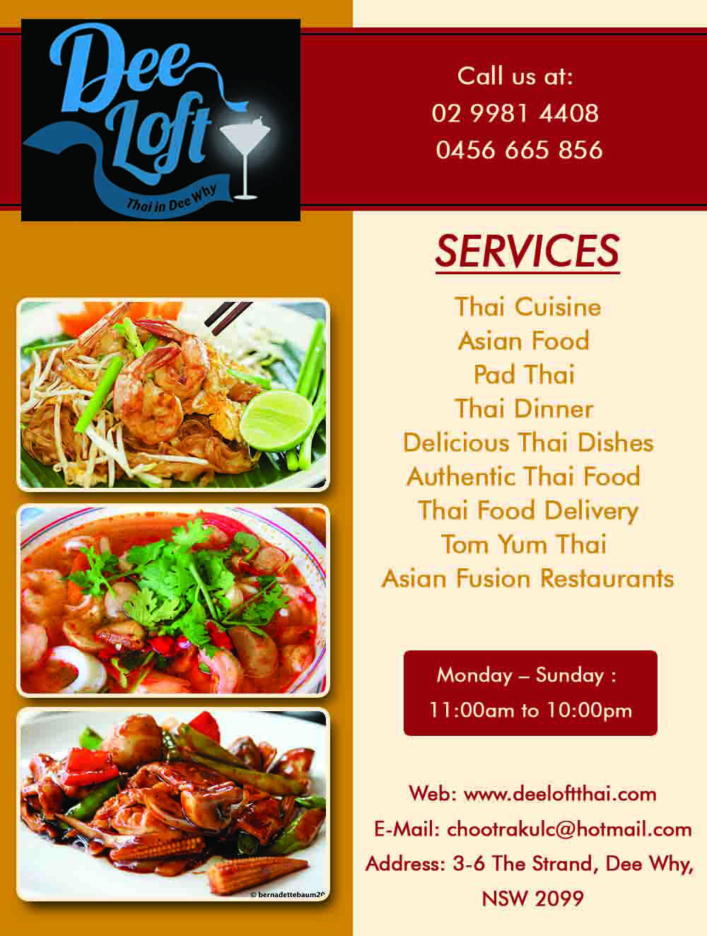 Dee Loft Thai | Best of Thai cuisine North Curl Curl