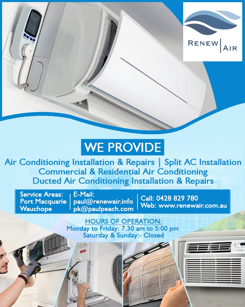 Renew Air | Commercial air conditioning specialists Wauchope