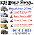 $199 Moving Truck with two movers