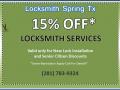 Residential locksmith Spring TX