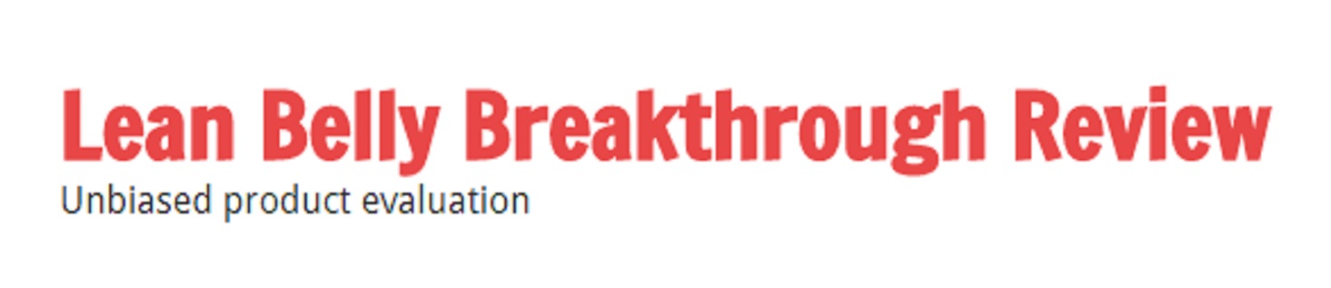 Lean Belly Breakthrough