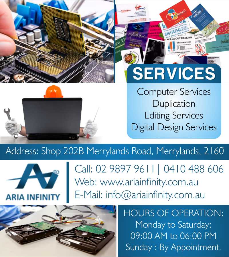 Aria Infinity | Laptop screen replacement in Merrylands